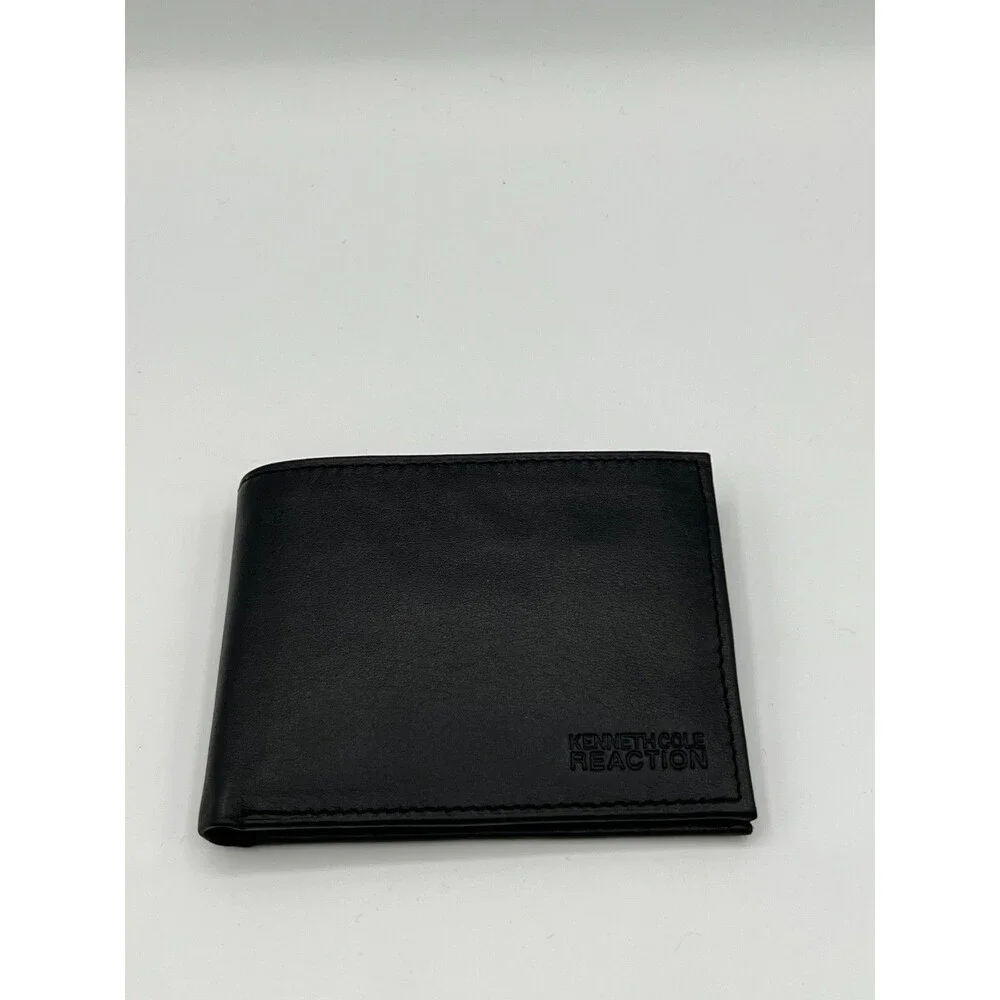 Kenneth Cole REACTION Men's RFID Protection Leather Bifold Wallet Black